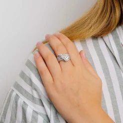 Bague large Diamants
