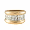 Bague large Diamants Or jaune