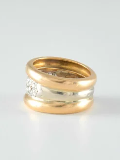 Bague large Diamants Or jaune