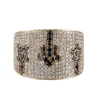 Bague large pavage Diamants Saphirs