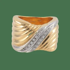 Bague large Vagues Diamants