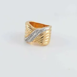 Bague large Vagues Diamants