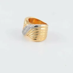 Bague large Vagues Diamants