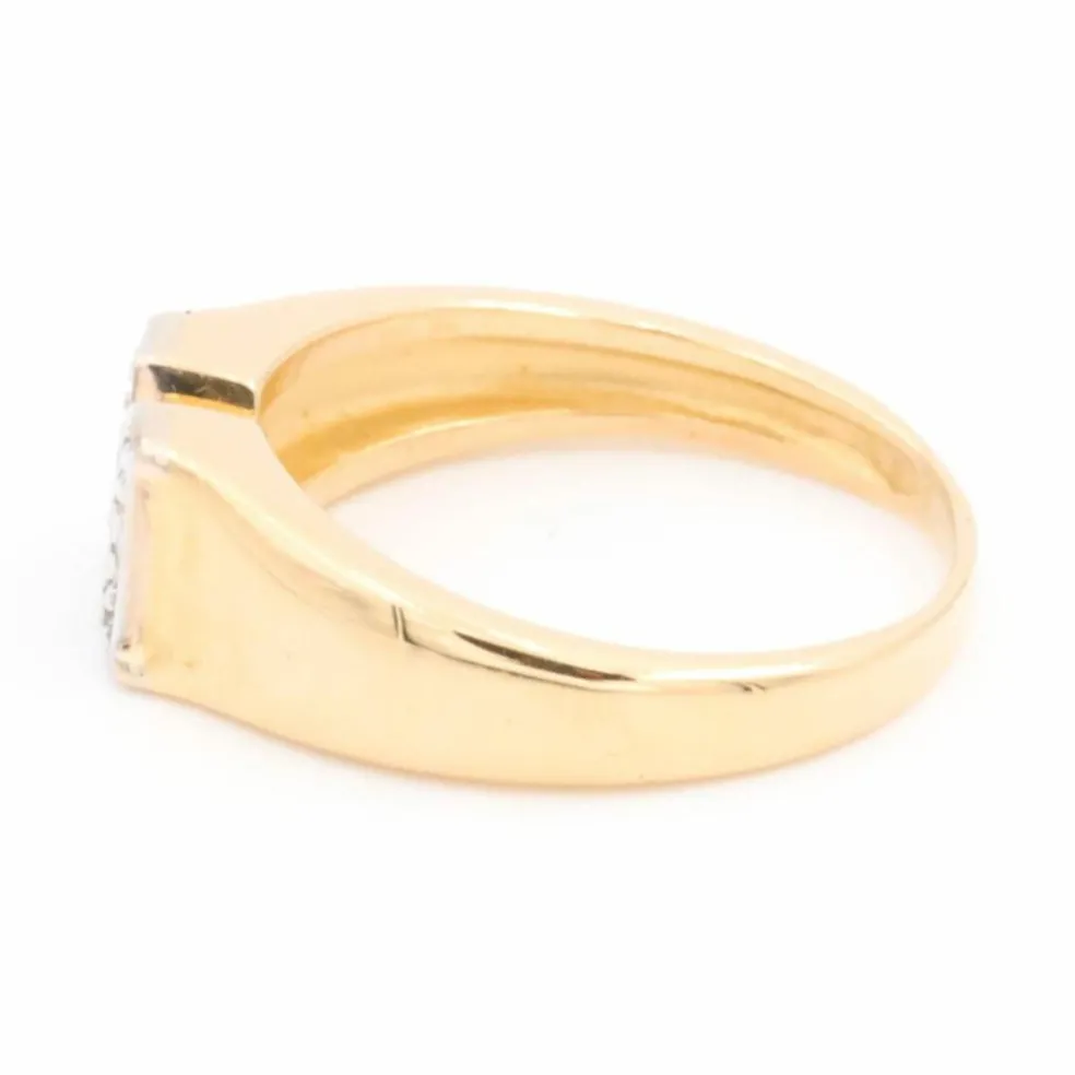 Bague Lettre Or jaune Diamant