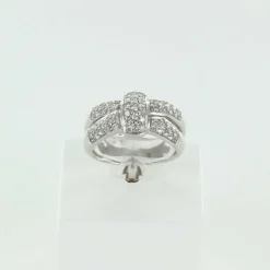 Bague lien diamants en or blanc