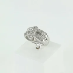 Bague lien diamants en or blanc