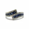 Bague lien en Or blanc, saphirs & diamants