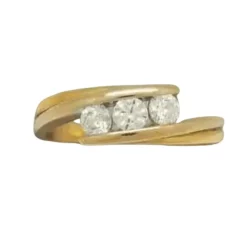 Bague lien en Or jaune diamants