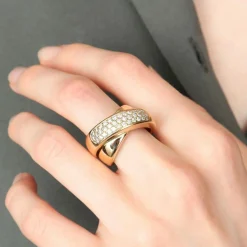 BAGUE "LIEN" OR & DIAMANTS