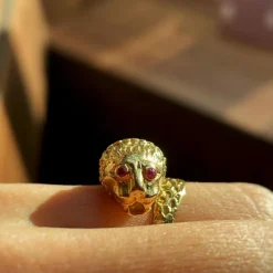 Bague Lion - Or & Rubis
