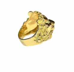 Bague Lion en or jaune 18 carats et diamants
