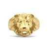 Bague lion en or jaune massif