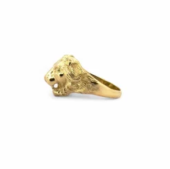 Bague lion en or jaune massif