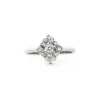 Bague losange en or blanc avec diamants de 0,20 carat