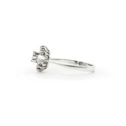 Bague losange en or blanc avec diamants de 0,20 carat