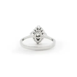 Bague losange en or blanc avec diamants de 0,20 carat