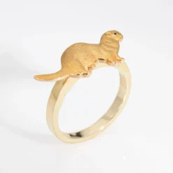 Bague Loutre Vintage Or Jaune
