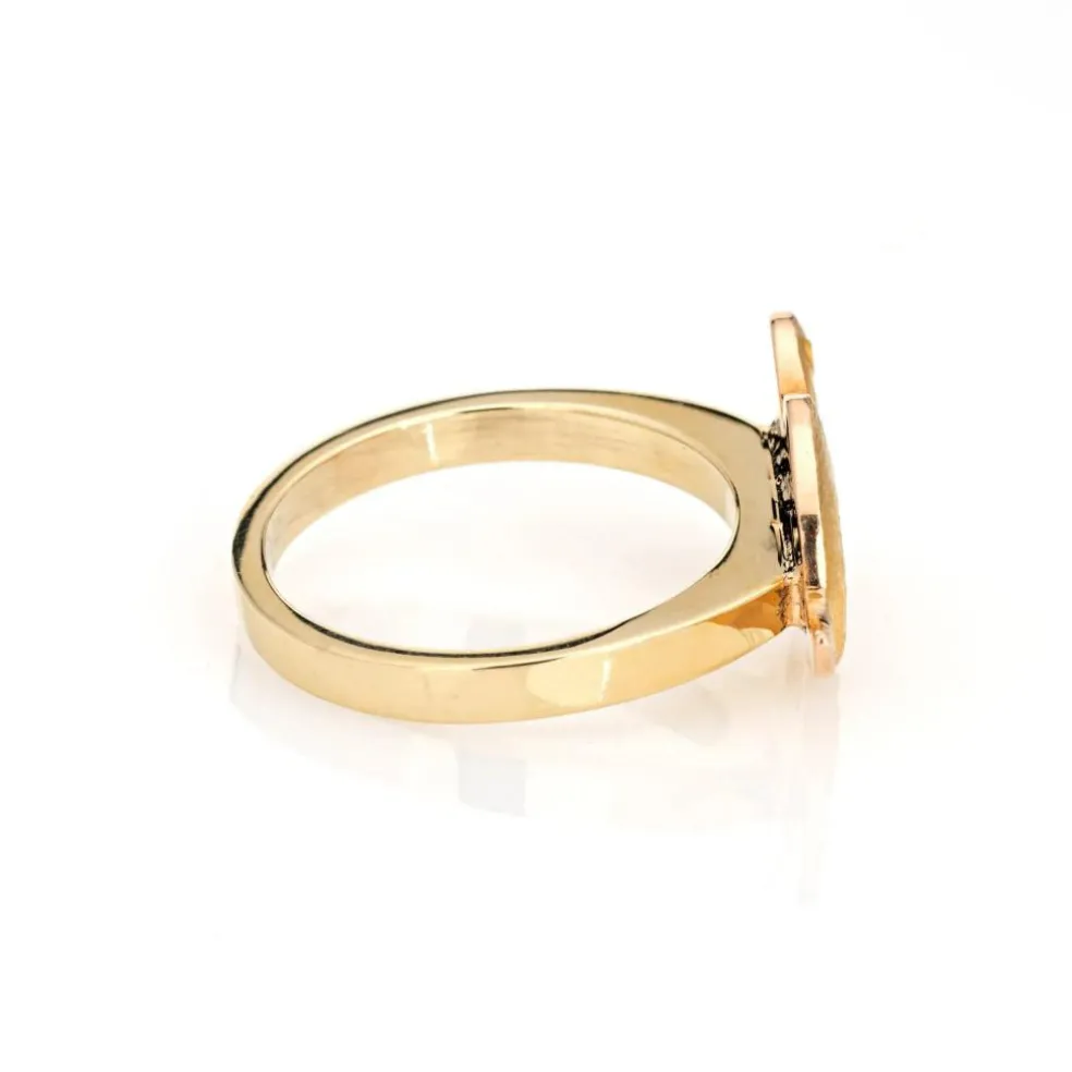 Bague Loutre Vintage Or Jaune