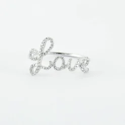 Bague LOVE en or blanc & diamants