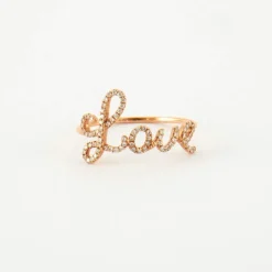 Bague LOVE en Or rose & diamants