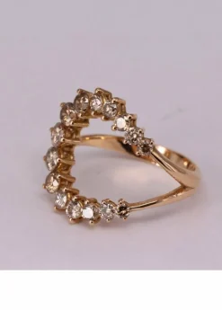 Bague lune Or jaune Diamant
