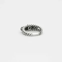 Bague maille corde 5 diamants