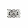 Bague maille souple en or blanc avec diamants