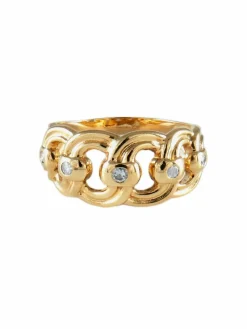 BAGUE "MAILLON" OR & DIAMANTS