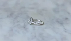 Bague Marguerite Art Deco Diamants sur Platine