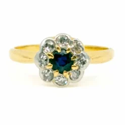 Bague Marguerite Diamants, Saphir