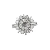 Bague marguerite diamants et platine