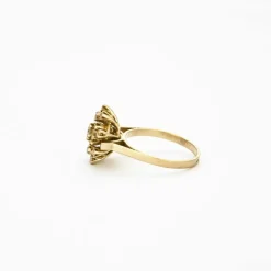 Bague marguerite diamants double halo