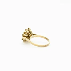 Bague marguerite diamants double halo