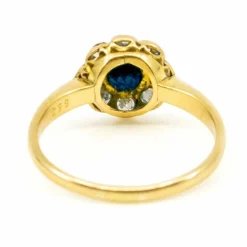 Bague Marguerite Diamants, Saphir