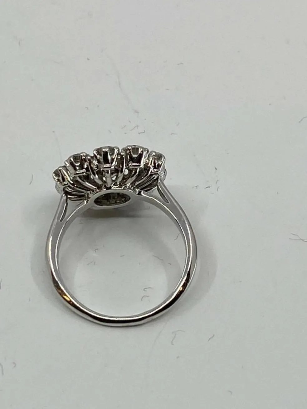 Bague marguerite, diamants