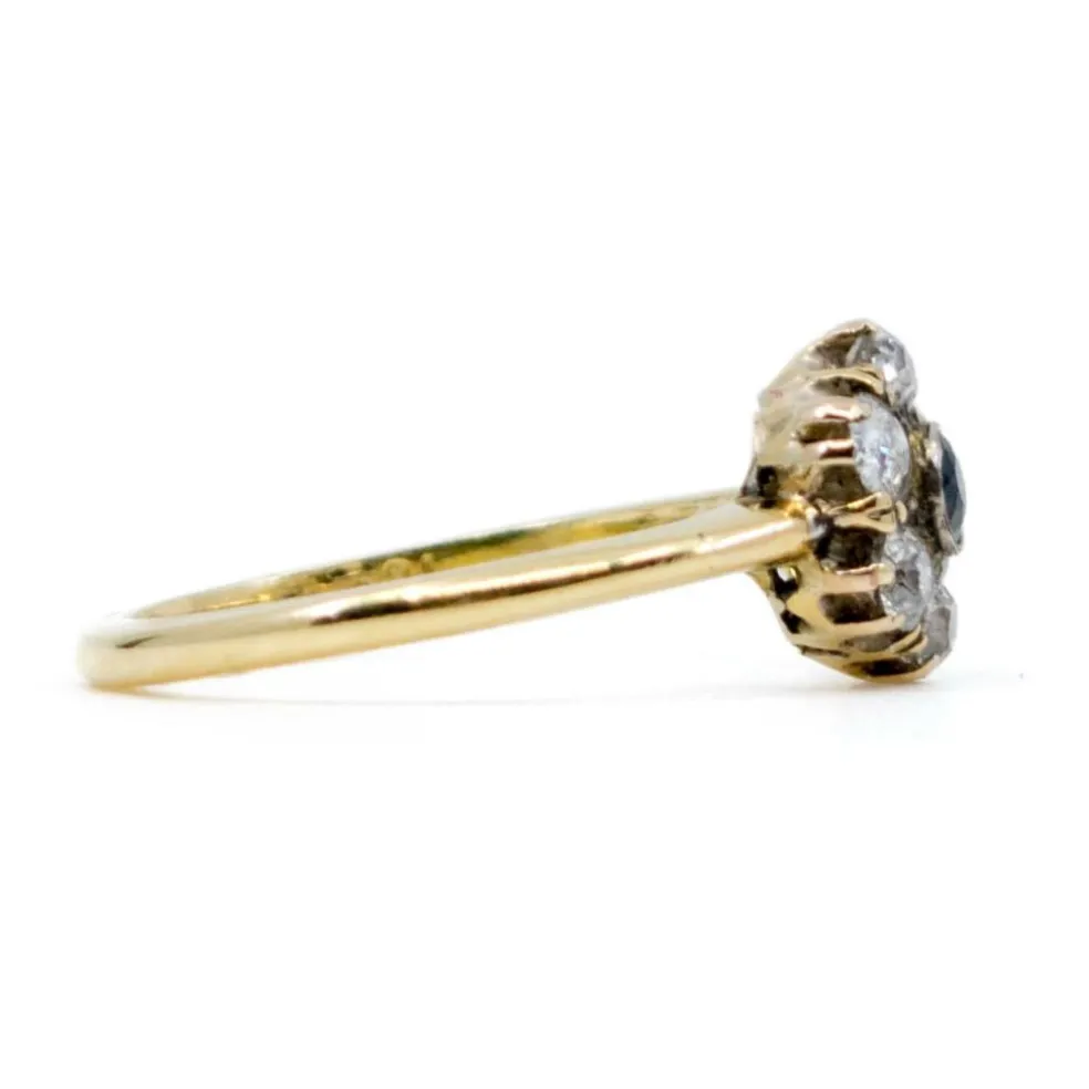 Bague Marguerite Diamants, Saphir