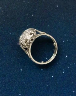 Bague Marguerite diamants platine