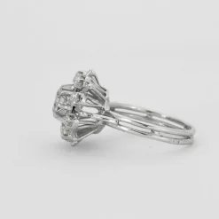 Bague marguerite diamants et platine