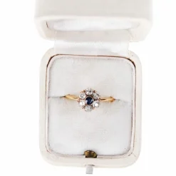 Bague Marguerite Diamants, Saphir