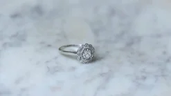 Bague Marguerite Diamants Art Déco