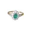 Bague marguerite Emeraude et Diamants