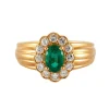 Bague Marguerite Emeraude Diamants