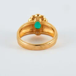 Bague Marguerite Emeraude Diamants