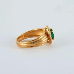 Bague Marguerite Emeraude Diamants