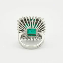 Bague Marguerite Emeraude Colombie 13 carats