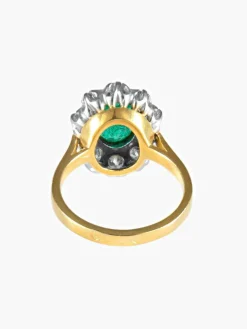 Bague Marguerite Emeraude et Diamants