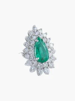 Bague Marguerite Emeraude Diamants