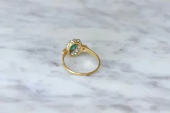 Bague marguerite Emeraude et Diamants