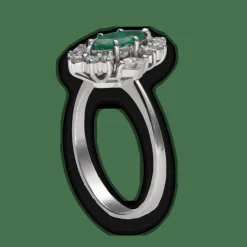 Bague Marguerite Émeraude Marquise Diamants