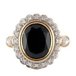 Bague Marguerite Onyx Diamants